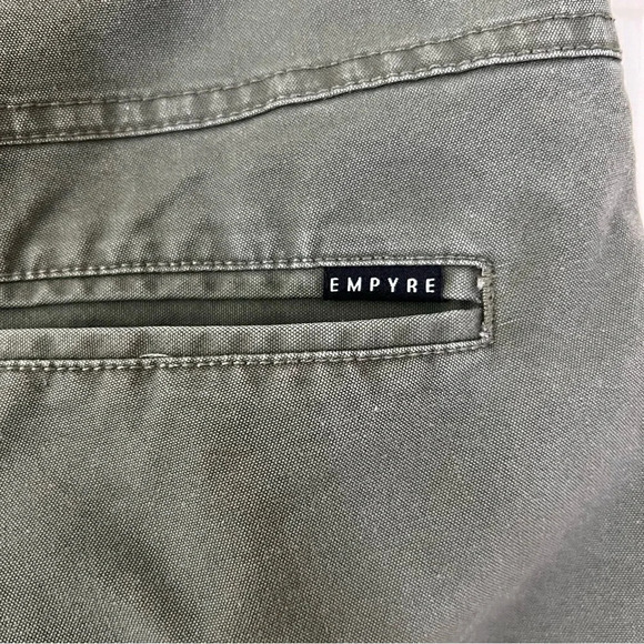 Empyre‎ Mens Mid Rise Skeletor Skinny Relaxed Fit Army Green Wrinkle Free 30/SM - Picture 9 of 16